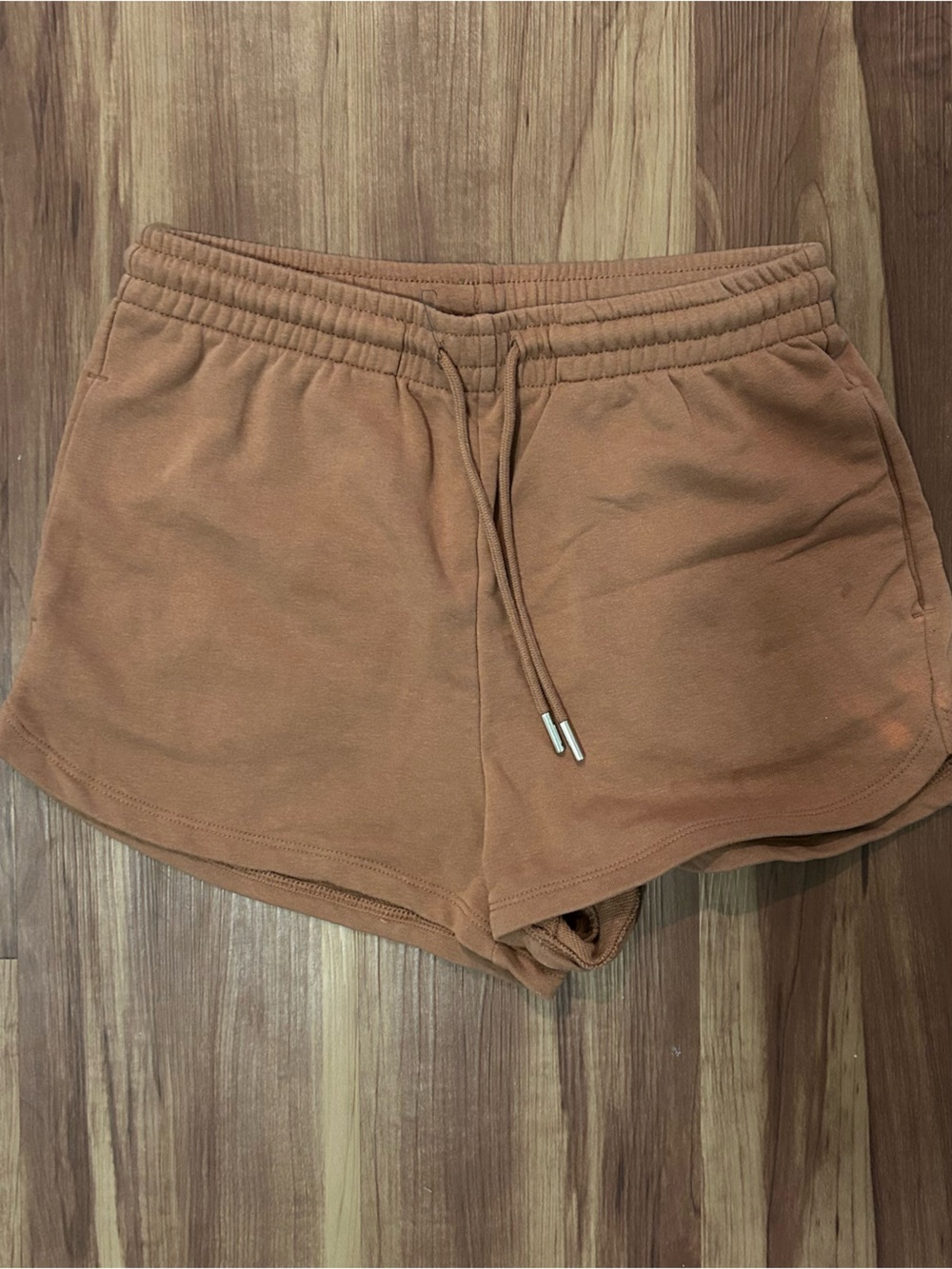 H&M Women's Rust Tan Drawstring Athletic Shorts